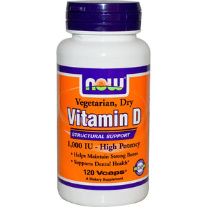 Now Foods, Vitamin D-3, High Potency, 1,000 IU, 120 Vcaps
