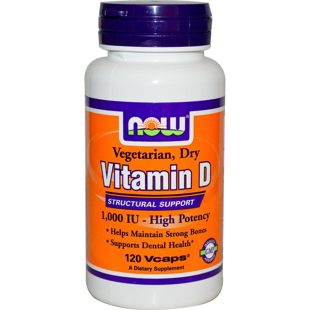 Now Foods, Vitamin D-3, High Potency, 1,000 IU, 120 Vcaps