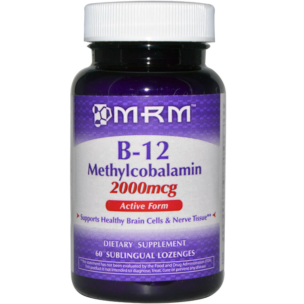 MRM, B-12 Methylcobalamin, 2000 mcg, 60 Sublingual Lozenges