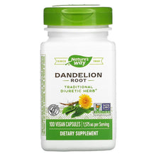 Load image into Gallery viewer, Nature&#39;s Way, Dandelion Root, 525 mg, 100 Vegan Capsules