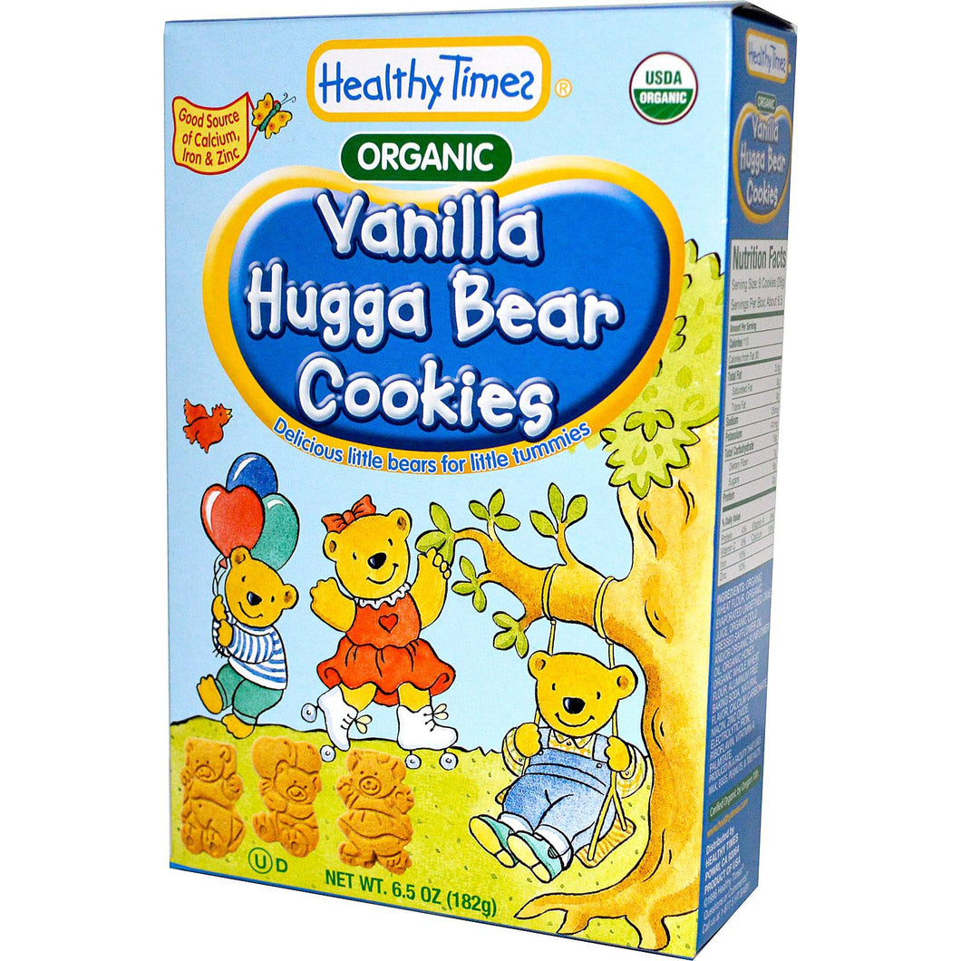 Healthy Times, Organic, Hugga Bear Cookies, Vanilla, 182 g