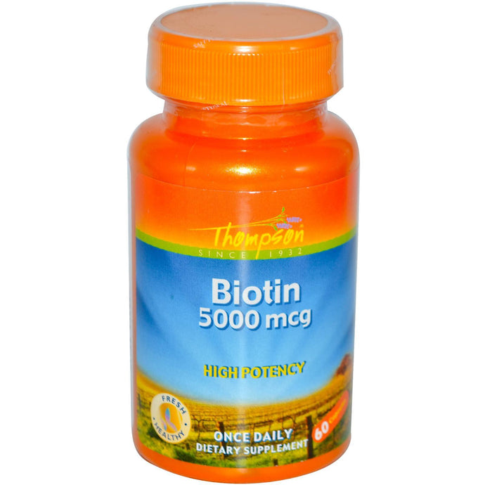 Thompson, Biotin, 5000 mcg, 60 Capsules ... VOLUME DISCOUNT