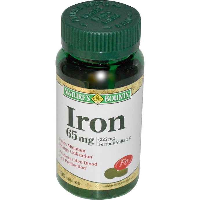 Nature's Bounty Iron 65mg 100 Tablets - Mineral Supplement