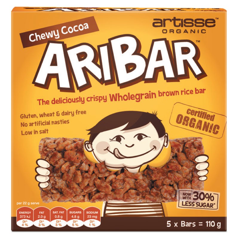 Artisse, Aribar, Organic, Chewy Cocoa, 110 g, 5 Pack