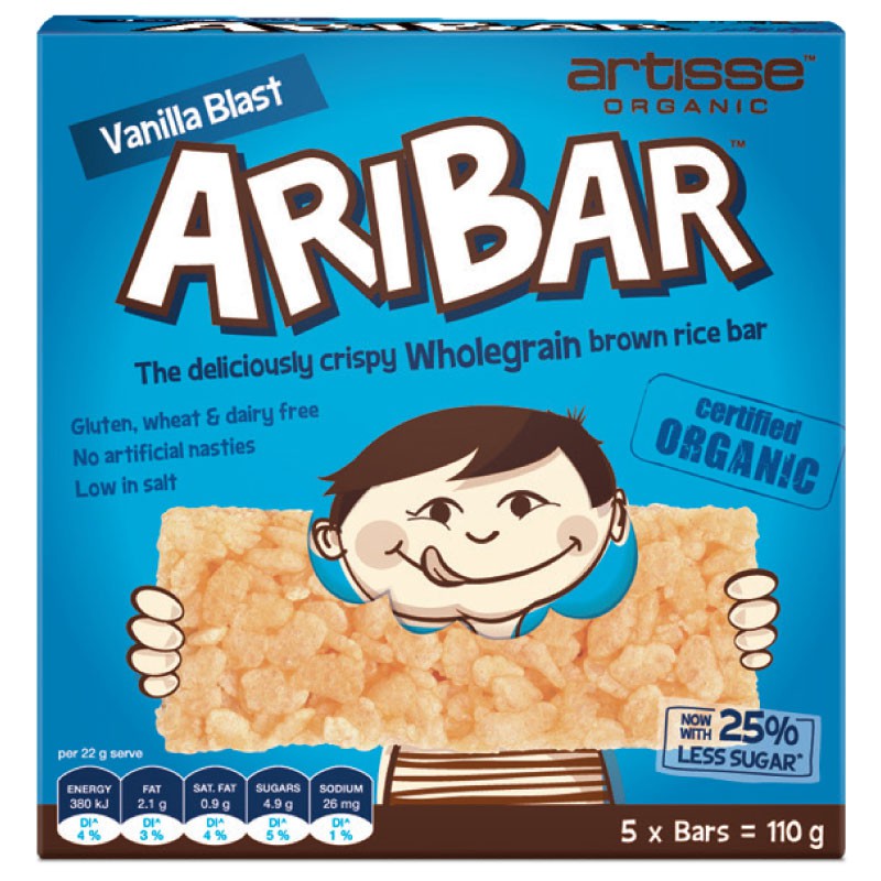 Artisse, Aribar, Organic, Vanilla Blast, 110 g, 5 Pack