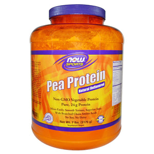 Now Foods Sports Pea Protein Natural Unflavored 3.175Kg 7 lbs