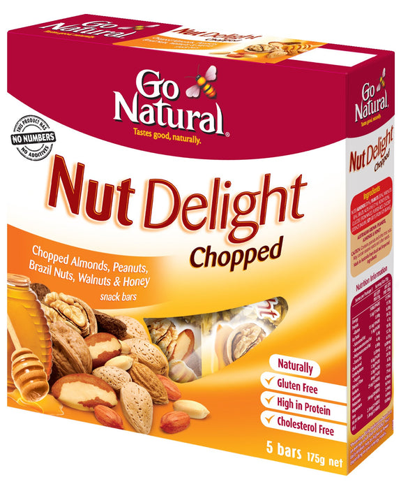 Go Natural, Multi Pack, Chopped, 175 g, 5 Packs X 8 Snack Bars