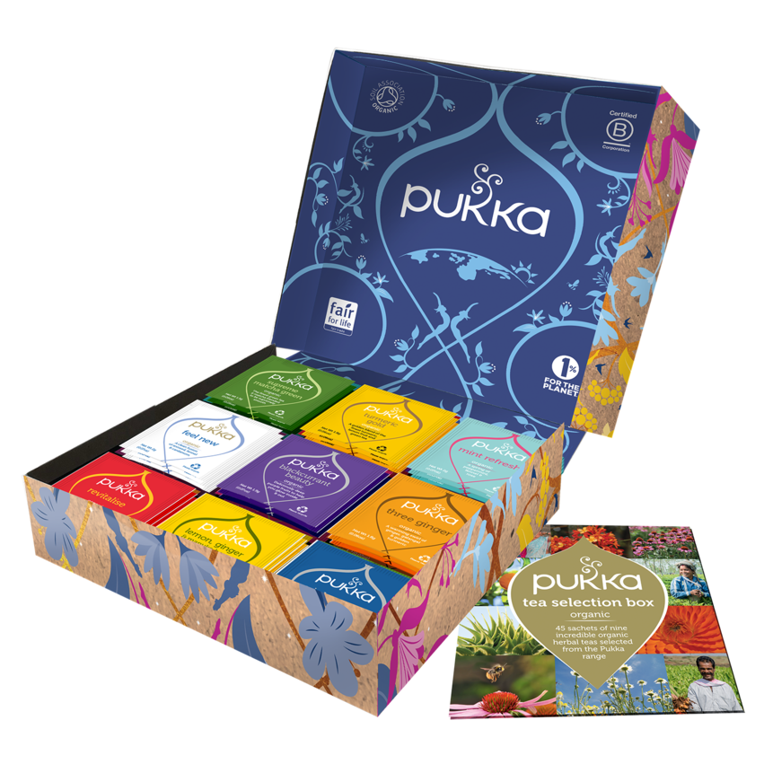 Pukka Herbs Organic Tea Selection Box 9 Herbal Teas 45 Tea Sachets