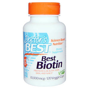 Doctor's Best Biotin 10,000 mcg 120 Veggie Capsules