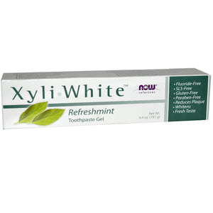 TWIN PACK- 2 X Tubes of Xyli-White Toothpaste Gel Now Foods Refreshmint 181 Grams