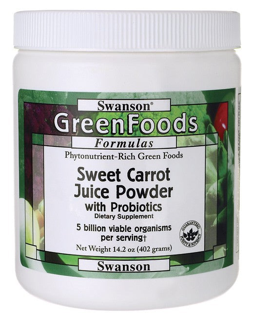 Swanson GreenFoods Formulas Sweet Carrot Juice Powder 402g 14.2 oz