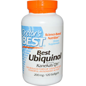 Doctor's Best Ubiquinol Featuring Kaneka's QH 200 mg 120 Caps