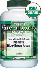 Load image into Gallery viewer, Swanson GreenFoods Formulas Certified Organic Klamath Blue-Green Algae 500mg 90 Tablets