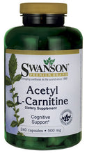 Load image into Gallery viewer, Swanson Premium Acetyl L-Carnitine 500mg 240 Capsules