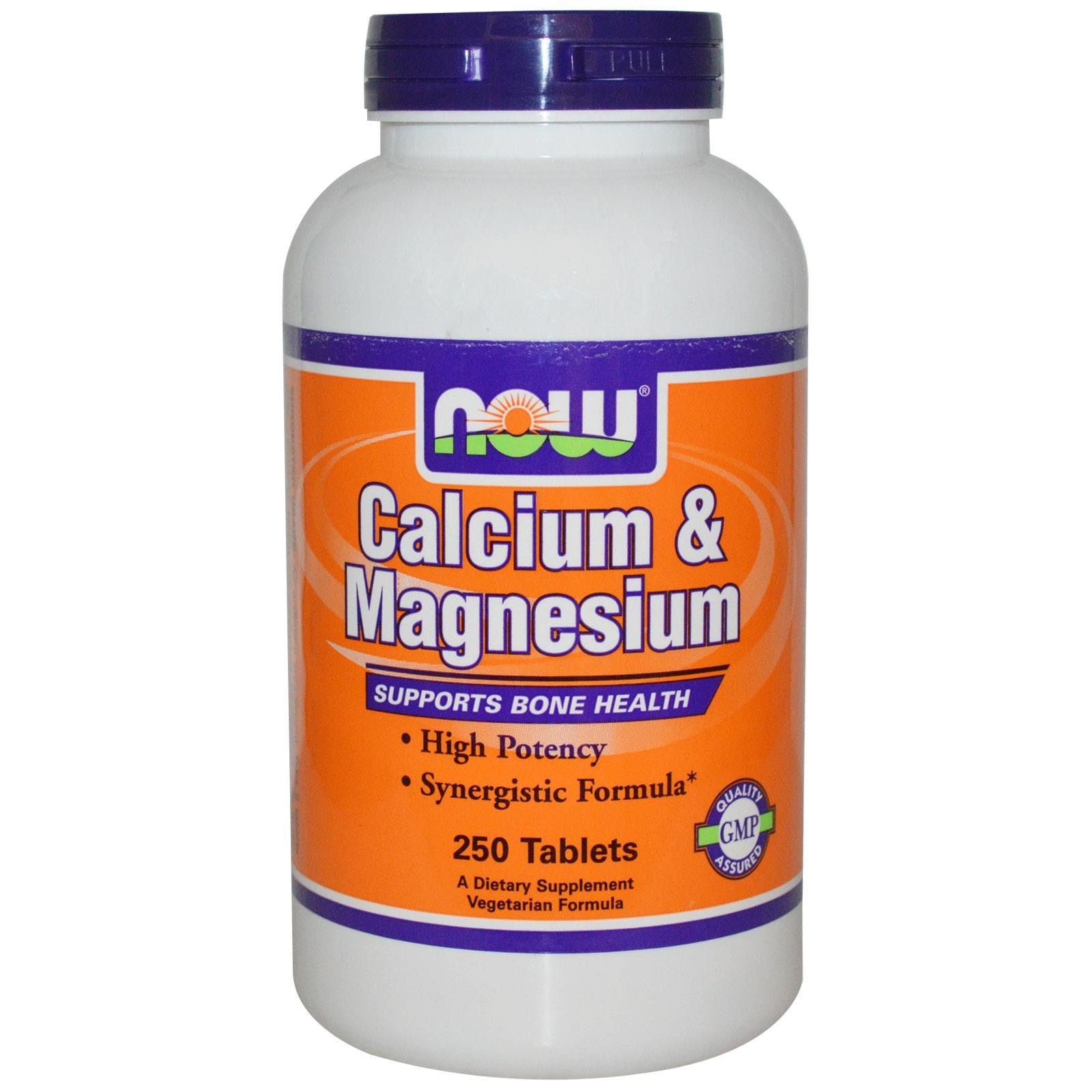 Now Foods Calcium & Magnesium 250 Tablets - Dietary Supplement