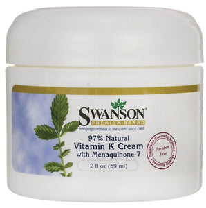 Swanson Premium Vitamin K Cream with Menaquinone-7 97% Natural 59ml 2 fl oz