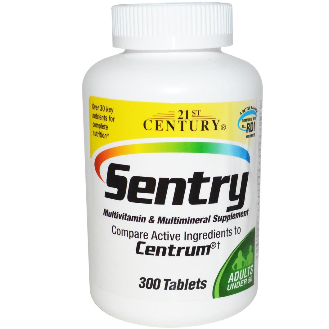 Sentry Centrum One a Day Multi-vitamin & Multi-Mineral Supplement 300 Tablets