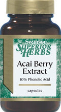 Load image into Gallery viewer, Swanson Superior Herbs Acai Berry Extract 500mg 60 Cap
