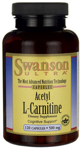 Swanson Ultra Acetyl L-Carnitine 500mg 120 Caps - Dietary Supplement