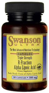 Swanson Ultra Triple Strength R-Fraction Alpha Lipoic Acid 300mg 30 Capss