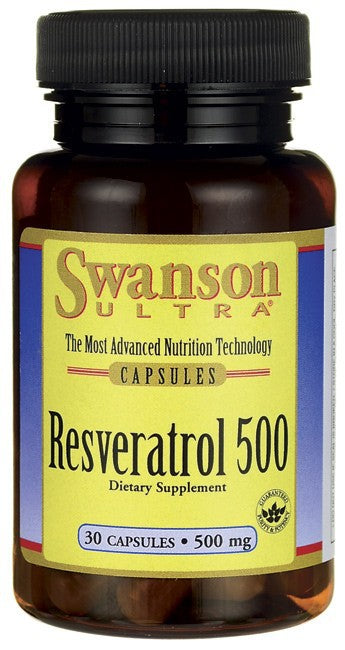 Swanson Ultra Resveratrol 500 500mg 30 Capsules - Dietary Supplement