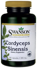 Load image into Gallery viewer, Swanson Premium Cordyceps Sinensis Mushroom 600mg 120 Capsules