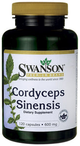 Swanson Premium Cordyceps Sinensis Mushroom 600mg 120 Capsules