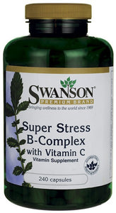 Swanson Premium Super Stress B-Complex with Vitamin C, 240 Capsules