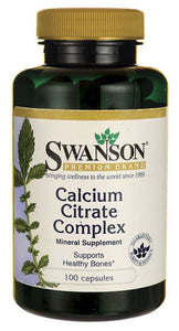 Swanson Premium Calcium Citrate Complex 250mg 100 Capsules