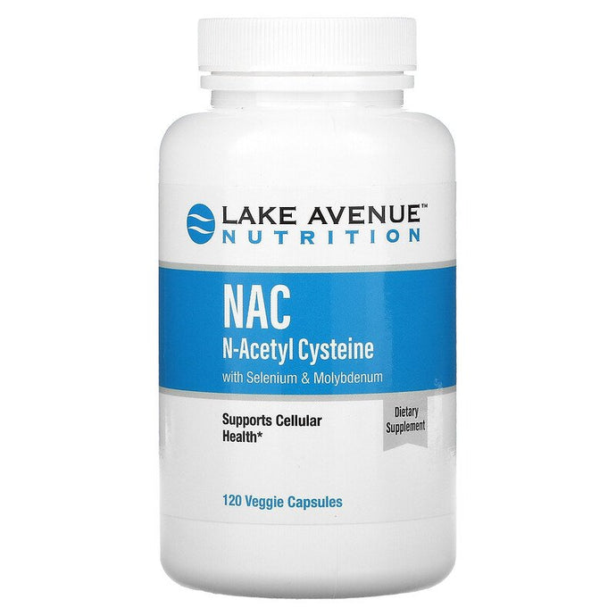 Lake Avenue Nutrition NAC N-Acetyl Cysteine with Selenium & Molybdenum 600mg 120 Veggie Capsules
