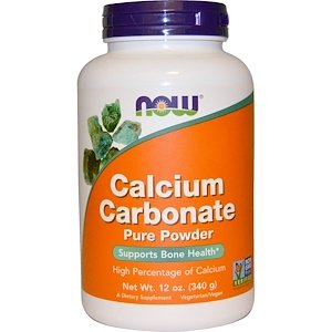Now Foods Calcium Carbonate 100% Pure Powder 12oz (340grams)