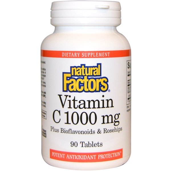 Natural Factors Vitamin C 1000mg 90 Tablets - Dietary Supplement