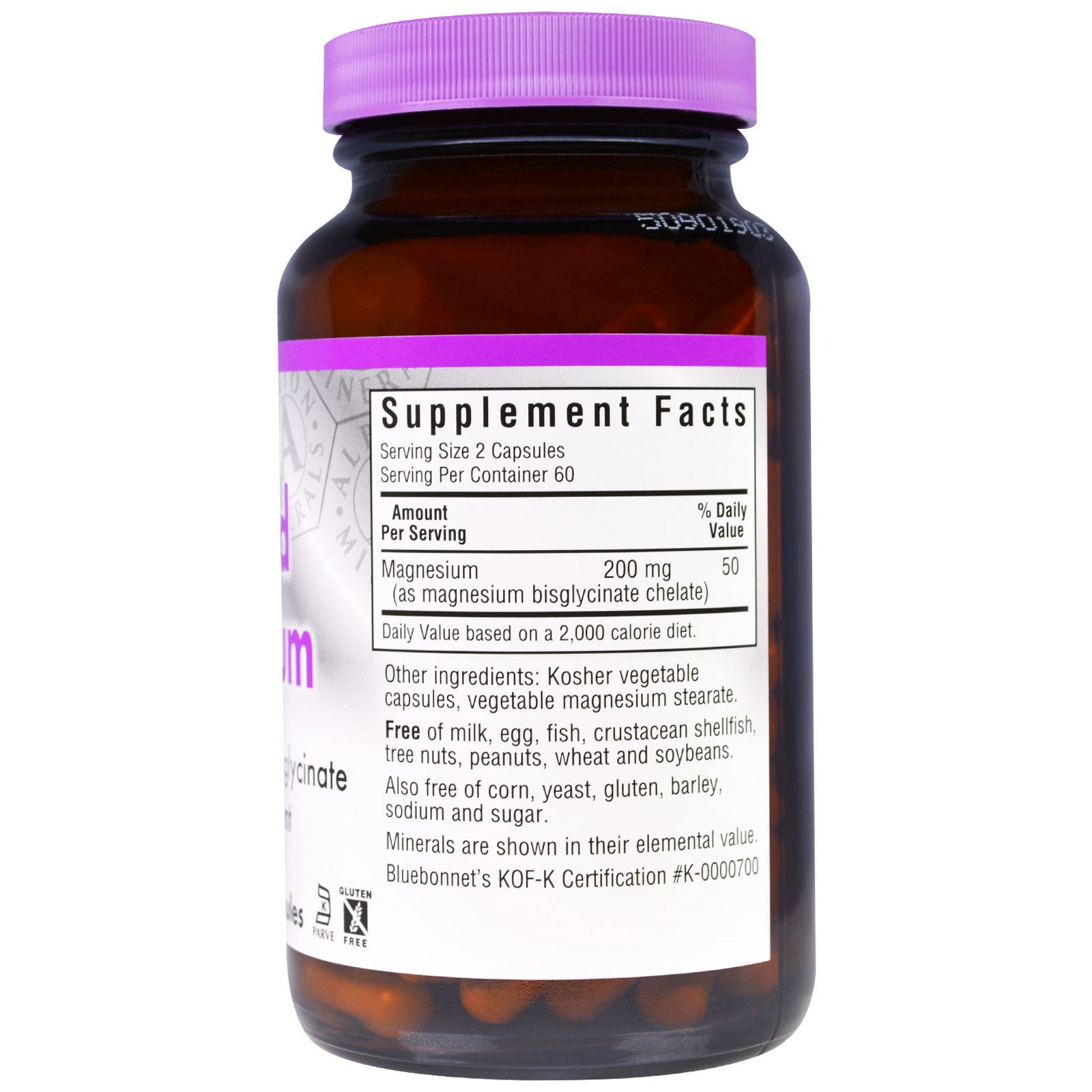 Bluebonnet Nutrition Chelated Magnesium 120 Veggie Caps