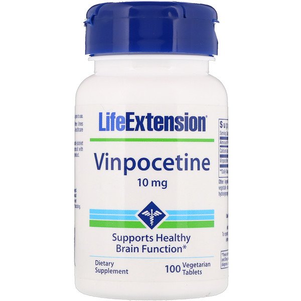 Life Extension Vinpocetine 10mg 100 Vegetarian Tablets