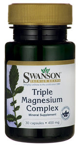 Swanson Premium Triple Magnesium Complex 30 Capsules