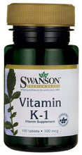 Load image into Gallery viewer, Swanson Premium Vitamin K-1 100mcg 100 Tablets