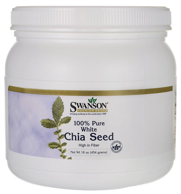 Swanson Premium Chia Seeds 100% Pure White 454gm