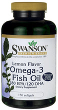Load image into Gallery viewer, Swanson Premium Lemon Flavour Omega-3 Fish Oil 150 Softgels