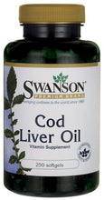 Load image into Gallery viewer, Swanson Premium Cod Liver Oil 250 Softgels - Vitamin Supplement