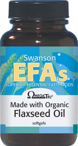 Swanson EFAs Flaxseed Oil (OmegaTru) 1000mg 100 Softgels
