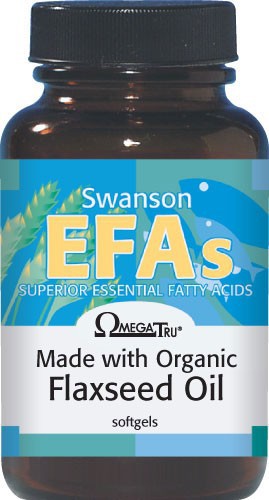 Swanson EFAs Flaxseed Oil (OmegaTru) 1000mg 100 Softgels