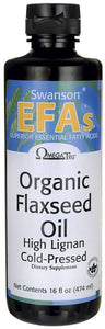 Swanson EFAs Flaxseed Oil, High Lignan (OmegaTru) 474ml