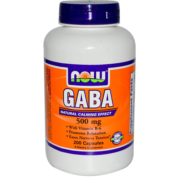 Now Foods GABA 500mg 200 Capsules - Dietary Supplement