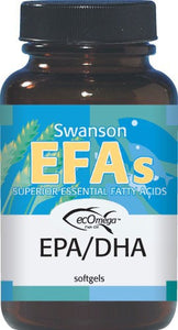 Swanson EFAs EcOmega EPA/DHA Fish Oil 180/120mg 120 Softgels