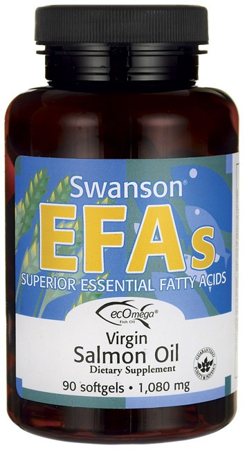 Swanson EFAs Virgin Salmon Oil (ecOmega) 1080mg 90 Softgels