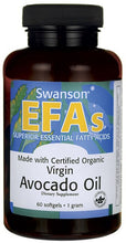 Load image into Gallery viewer, Swanson EFAs Avocado Oil 1000mg 60 Softgels - Dietary Supplement
