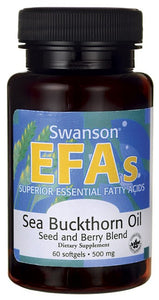 Swanson EFAs Sea Buckthorn Oil Seed and Berry Blend 60 Softgels