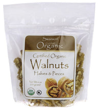 Load image into Gallery viewer, Swanson Certified Organic Walnuts, Halves &amp; Pieces 170gm