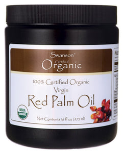 Swanson Organic Virgin Red Palm Oil, 100% Certified Organic 473ml