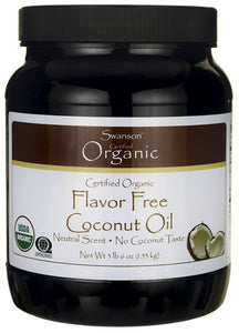 Swanson Certified Organic Flavour Free Coconut Oil 1.53kg